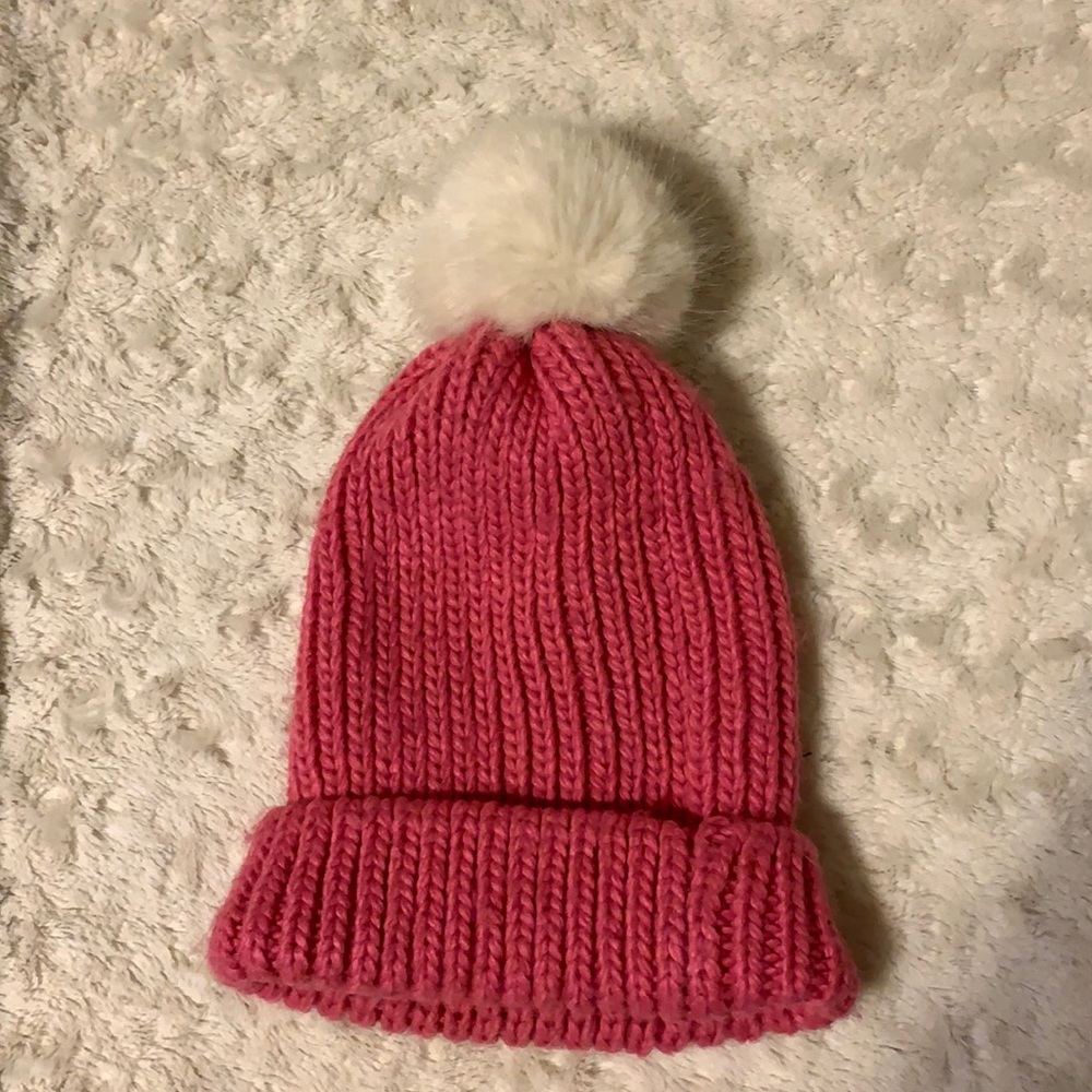 Pink Gap Pom Hat